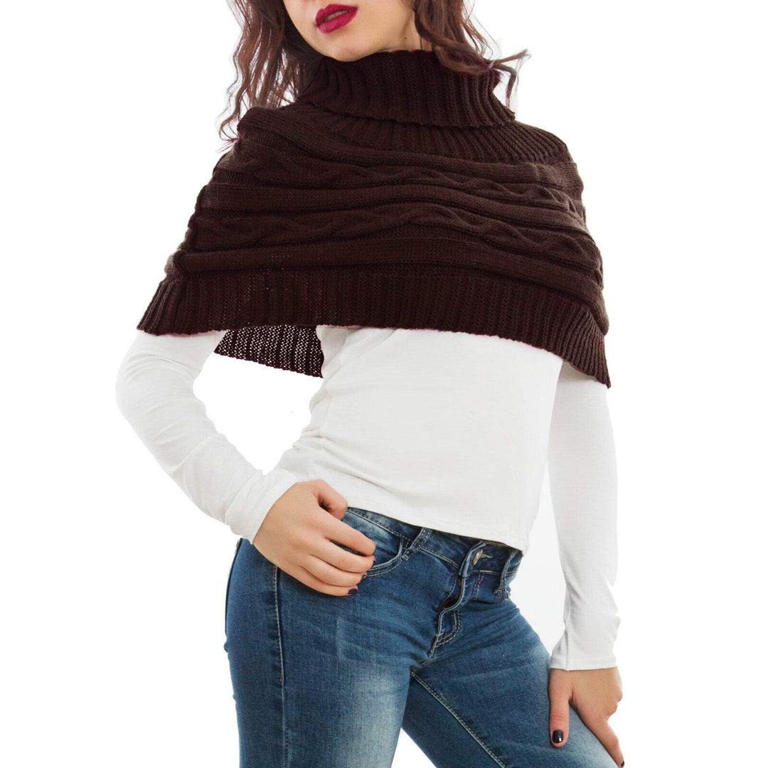Toocool - Damen-Schulterbezug mit Kragen, Schal, Bolero Tricot, Rollkragen, Poncho LO-AS0430 Einheit