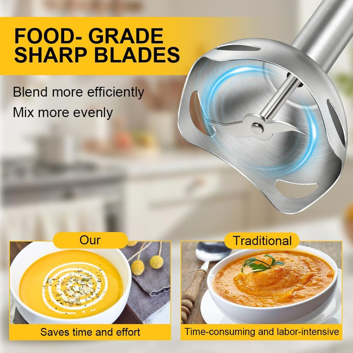 AXFEE Stabmixer, 400W Pürierstab Edelstahl, Stabmixer Elektrischer, Purierstabmixer, Pürierstab für