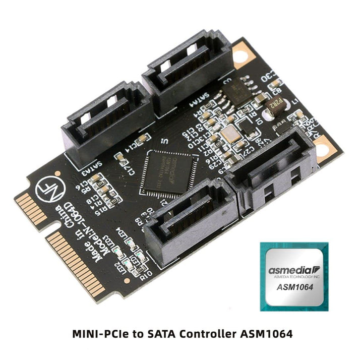 chenyang Mini PCIE auf 4 SATA 3.0 Erweiterungskartenadapter für Motherboard SATA Festplatten Port Er