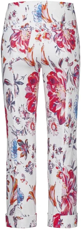 Stehmann, Igor-682 Sportive 6/8 Hose mit Allover Blumenprint, Aufschlag und Gesässtaschen. 42 Fuxia