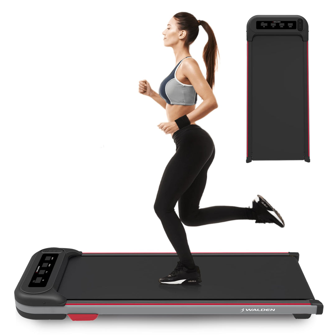 Elektrisches Laufband für Zuhause, Büro, Joggen, Laufen, ultraflach, schmal, Fitness, Workout, Walde