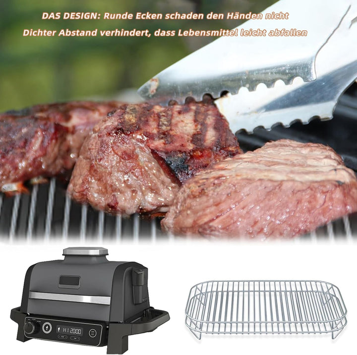 1Stück Grill für Ninja Woodfire,Edelstahl Grillrost Kompatibel Mit Ninja Outdoor Grill & Smoker,Elek