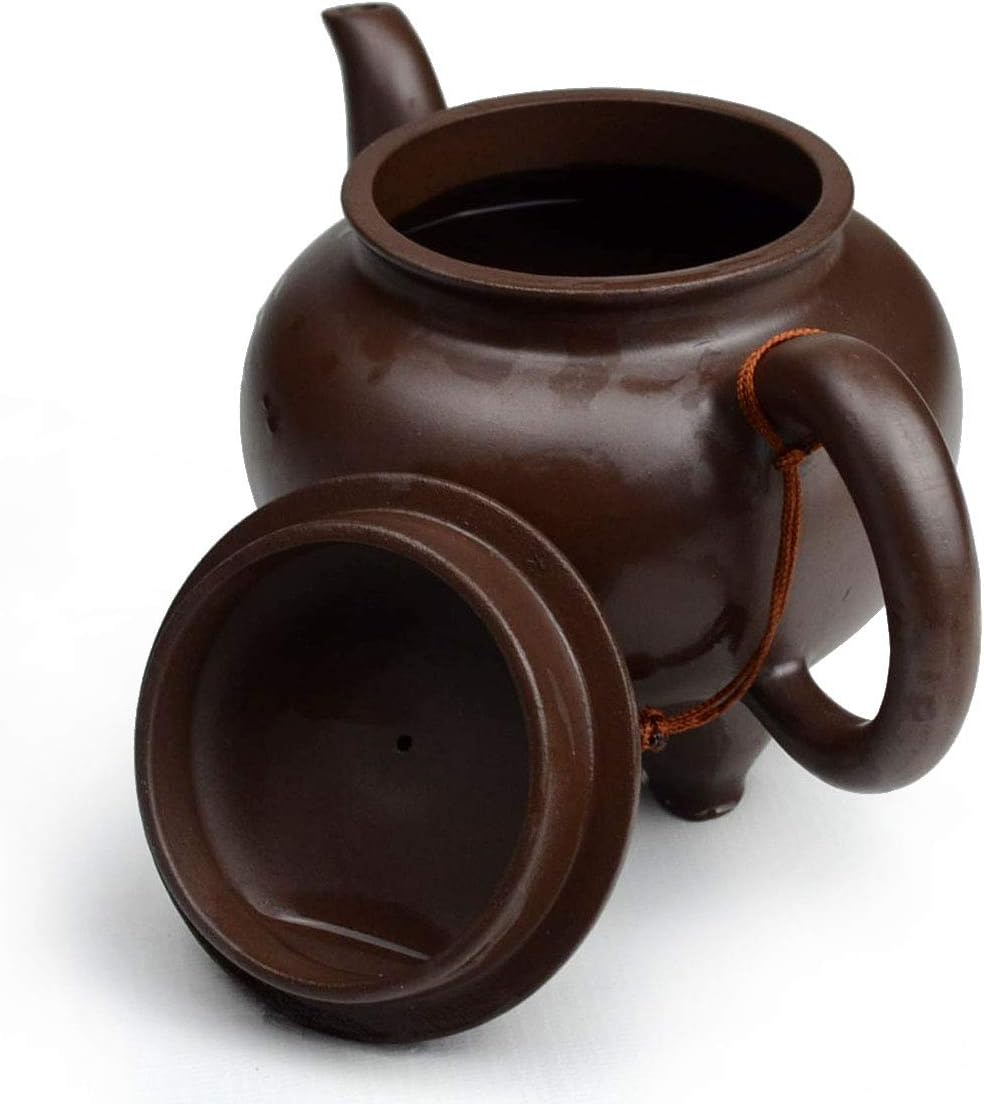 Teekanne Chinesischer Gongfu-Tee, 600 ml, Zisha-Ton, klassisches Dreibein-Topf, Zini für losen Tee