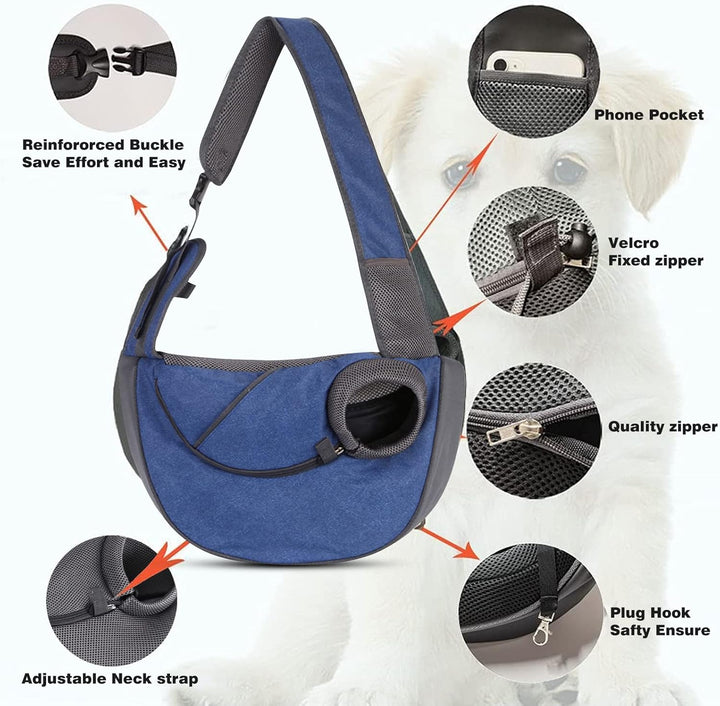 PETCUTE Hundetragetasche,Tragbar Verstellbare Tragetasche Hund, Atmungsaktives Mesh Hundetasche mit