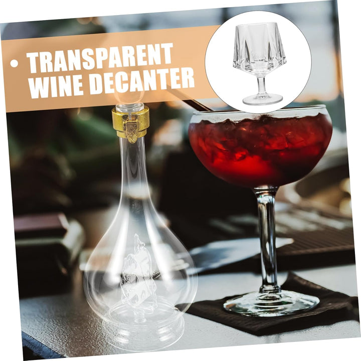 OUNONA Weinflasche aus Glas Whisky-Dekanter weintasting Schnapsflasche aus Glas Weingläser aus Glas
