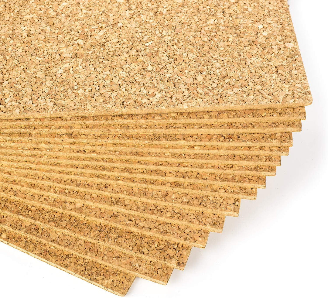 NURADA - Pinnwand Kork - Korkplatten für die Wand 300x300x4mm (15 Stück) - Korkplatte, Korkplatten,