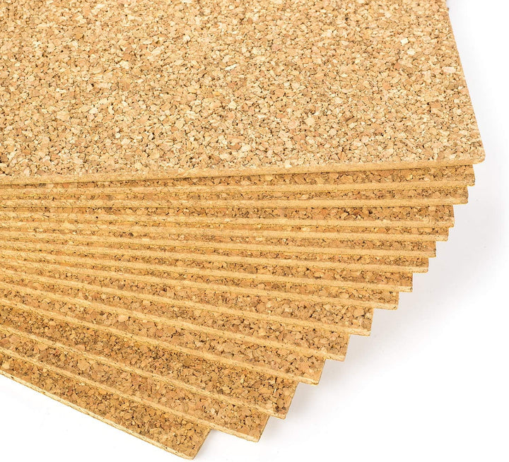 NURADA - Pinnwand Kork - Korkplatten für die Wand 300x300x4mm (15 Stück) - Korkplatte, Korkplatten,
