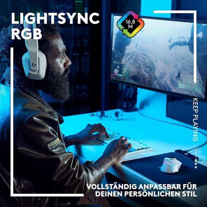 Logitech G502 X PLUS LIGHTSPEED Kabellose RGB-Gaming-Maus - Optische Maus mit LIGHTFORCE Hybridschal