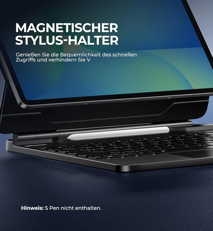 Dexnor für Samsung Galaxy Tab S10 FE+ Plus Hülle mit Tastatur 13,1" Schwebender Ausleger Magnetständ