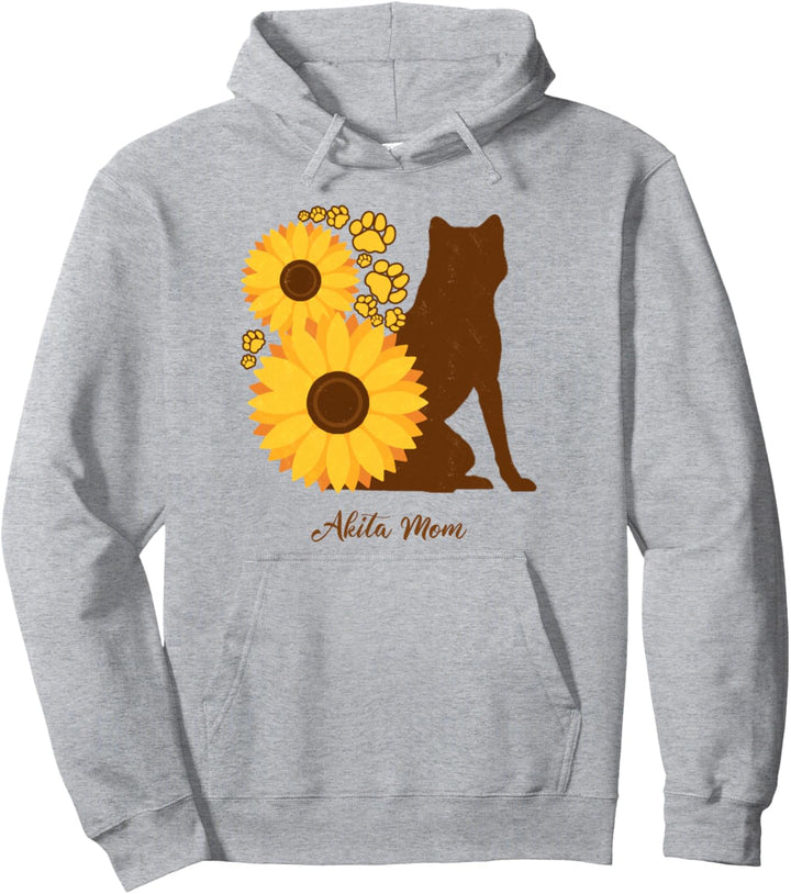 Sonnenblumen-Hundemama – Akita Pullover Hoodie
