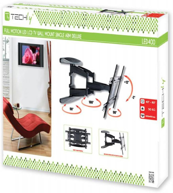 Slim Support Lcd/Led 40-80" Black 40"-80" fino a 496 mm Schwarz, 40"-80" fino a 496 mm Schwarz
