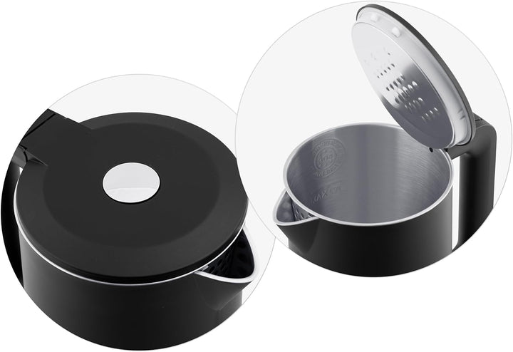 Berdsen Wasserkocher Edelstahl Mit Kalkfilter 1,7 L Fassungsvermögen 2200 Watt LED Beleuchtung Doppe