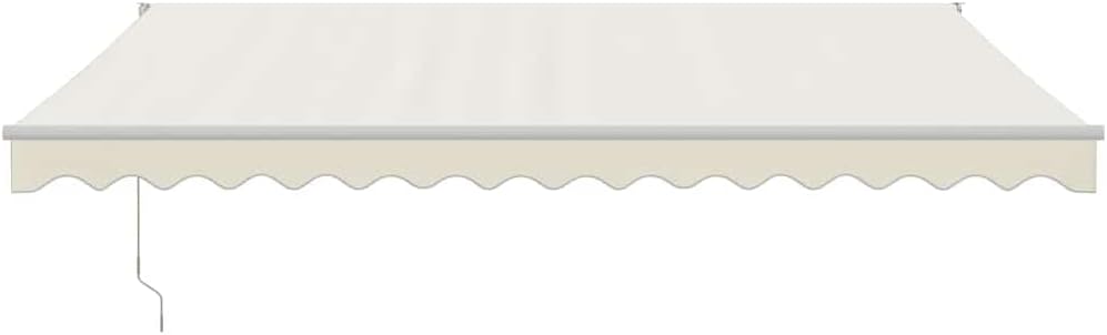vidaXL Elektrische Markise mit Kurbel Creme 4x3 m 4 x 3 m Creme und Weiss, 4 x 3 m Creme und Weiss