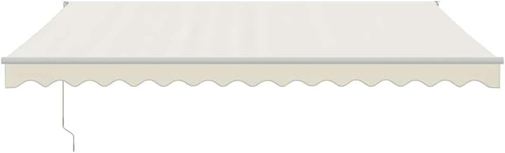 vidaXL Elektrische Markise mit Kurbel Creme 4x3 m 4 x 3 m Creme und Weiss, 4 x 3 m Creme und Weiss