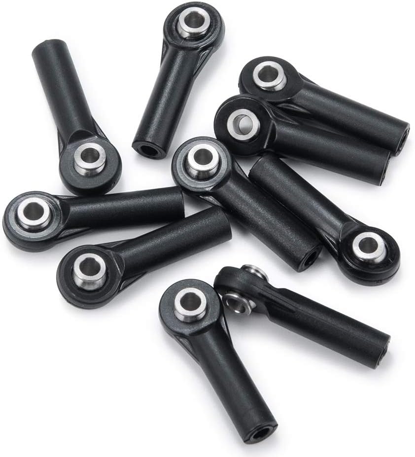 AXspeed 10pcs Plastic Link Rod End M3 Ball Head Joint Linkage for Axial SCX10 1/10 RC Crawler Car (A