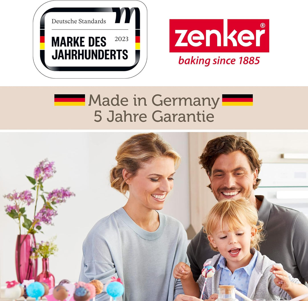 Zenker Bake, Click & Go 24er Springform – ⌀ 24 x 8 cm – Backform mit separat erhältlichem Deckel für