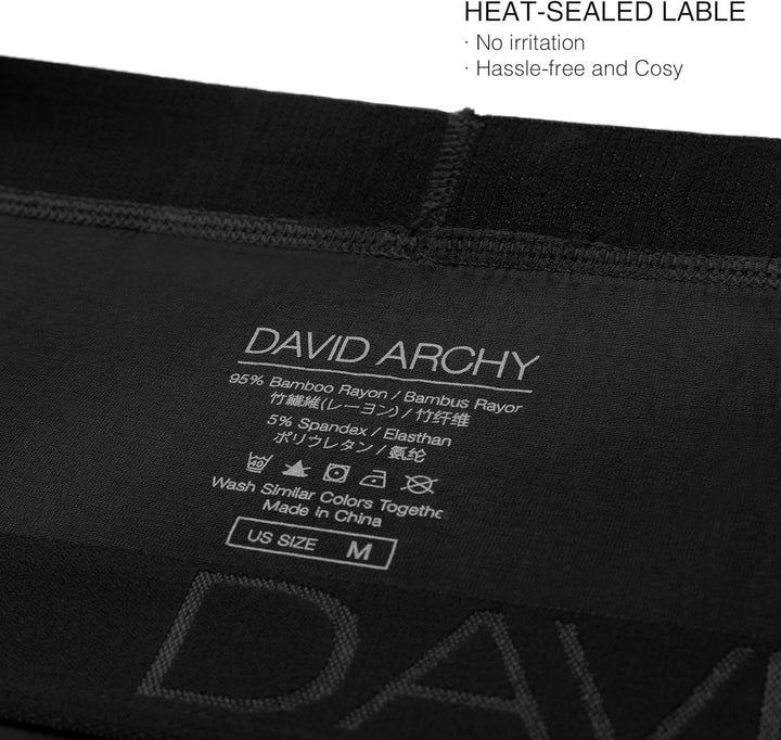 DAVID ARCHY Herren Boxershorts Mehrfachpack, Stretcken Klassischer Retroshorts, Unterhosen Männer, 5