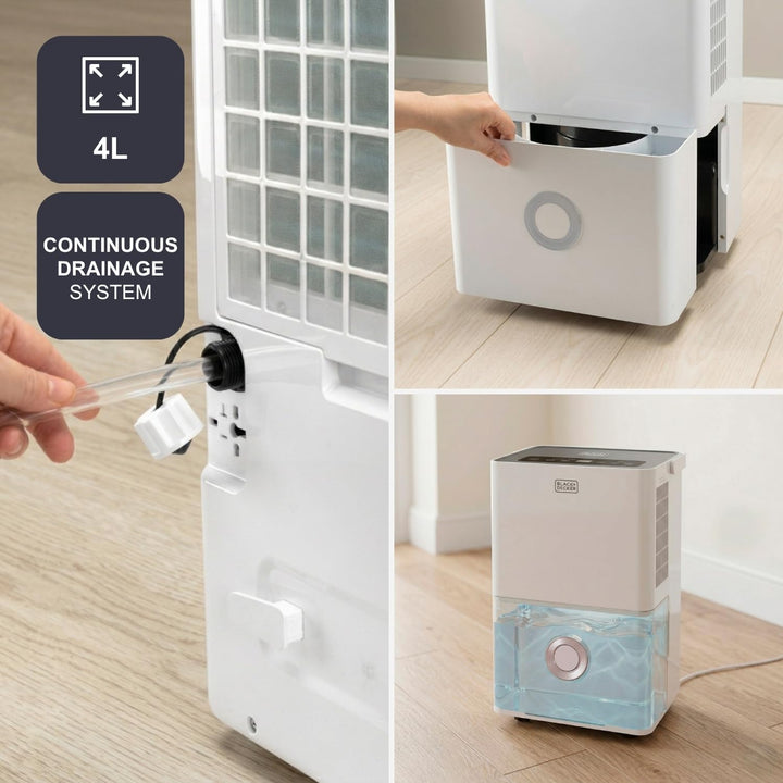 BLACK+DECKER Luftenfeuchter und Luftreiniger | 2 in 1 | 20L/24 Std. | HEPA13-Filter | Trocknungsfunk