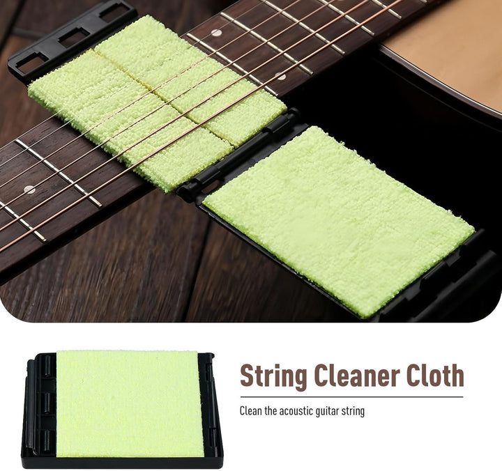Akustikgitarre Reinigungsset, ALL IN ONE Gitarren-Pflegeset INKL. Gitarrenpolitur, Griffbrett-Zitron
