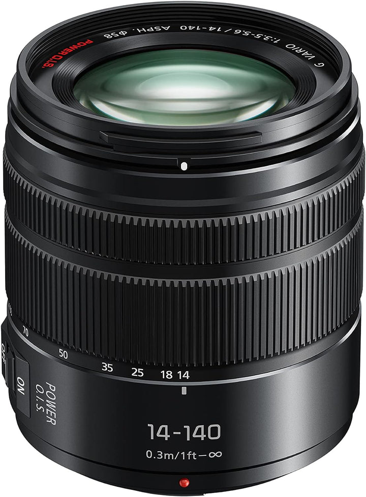 Panasonic H-FSA14140E Superzoom Objektiv LUMIX G, F3,5-5,6 II ASPH &amp; H-H025E LUMIX G Festbrennweiten