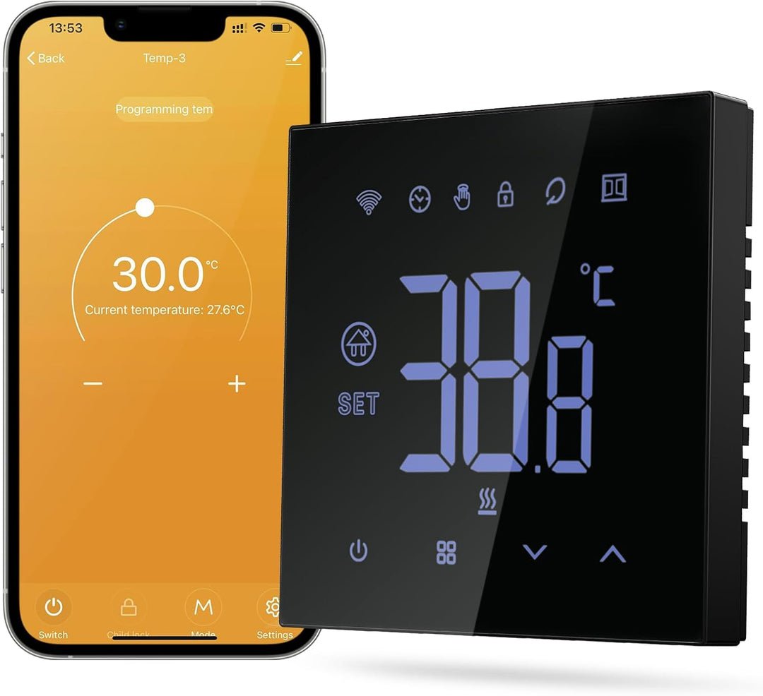 MIUCDA Thermostat Fussbodenheizung Wasser, Tuya WiFi Heizungsthermostat Smart Digital Raumthermostat