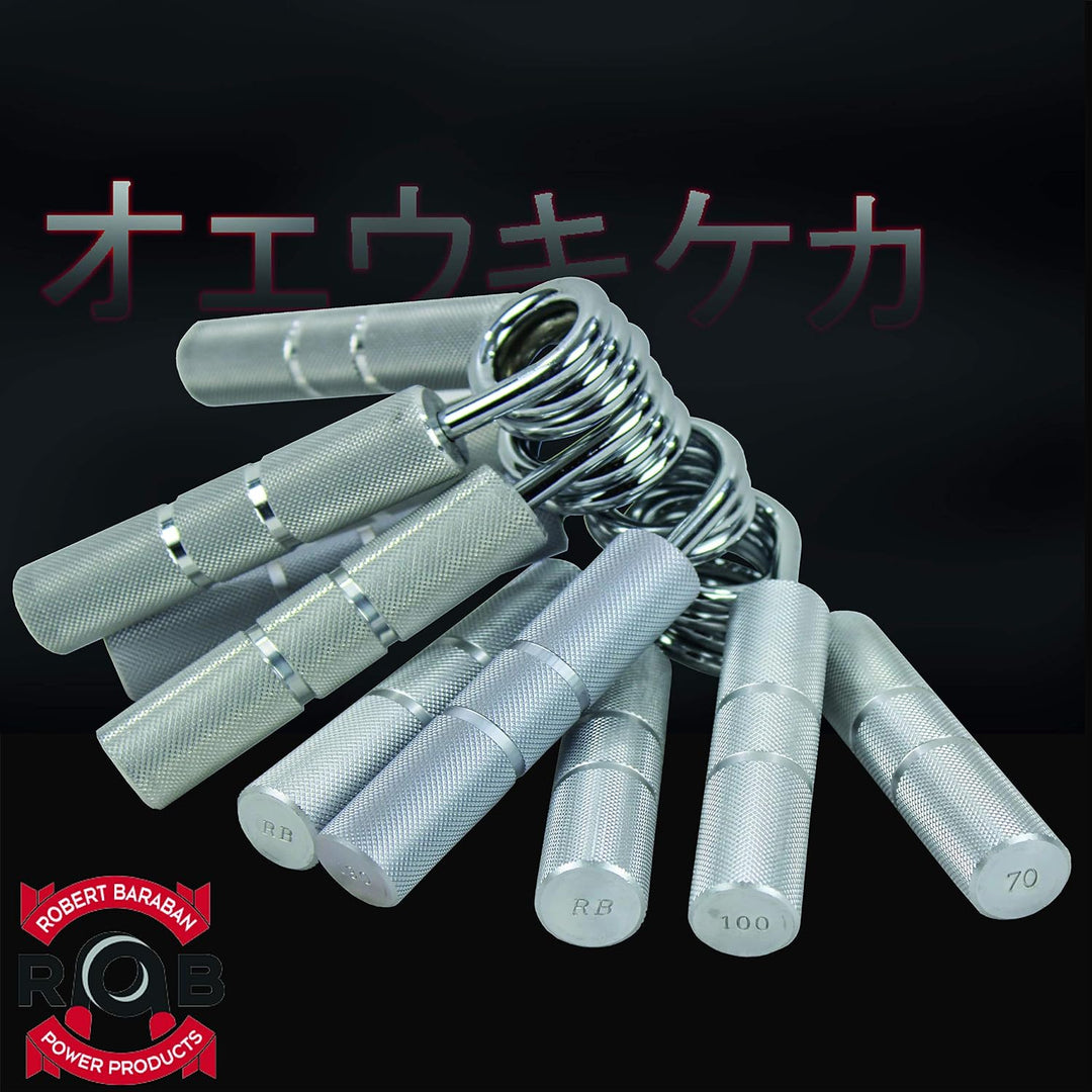 Robert Baraban Aluminium Handgripper, extra stabile Ausführung, verchromt, Handtrainer für maximale