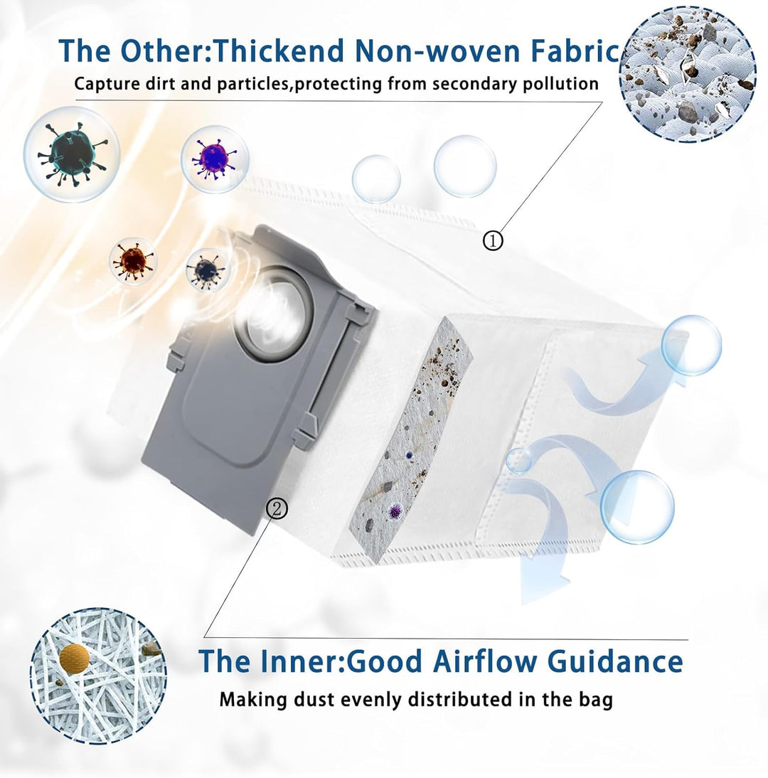 Zubehör für Roborock Q Revo Staubsauger, Ersatzteile Set für Roborock P10 Roboter, 1 Hauptbürste, 4