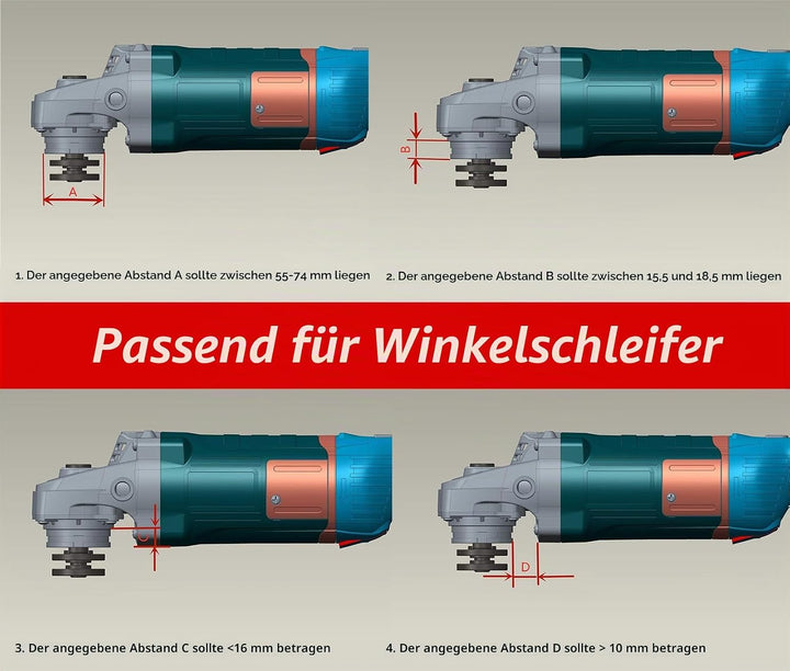 Aidelife Absaughaube mit Bürsten für Winkelschleifer 180mm, 180mm
