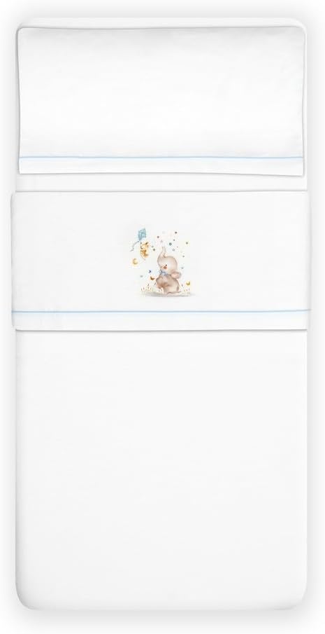 Interbaby - Bettwäsche-Set für Kinderbett, 50 x 80 cm, 100% Baumwolle, warm, Flanell, inkl. Spannbet