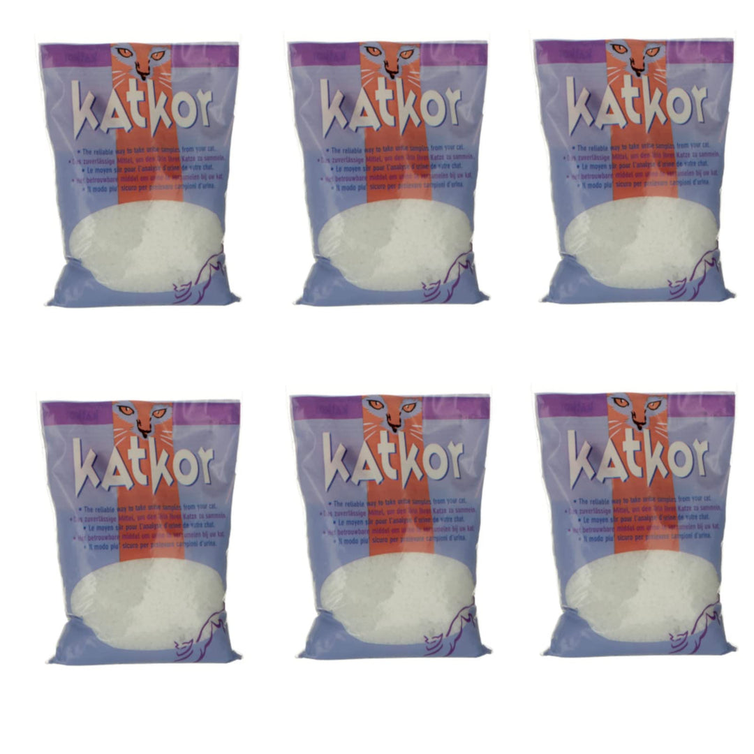 Katkor Perlenstreu | 6er Pack | 6 x 200 g | Urin-Katzenstreu für die Urinprobengewinnung | Zur Unter
