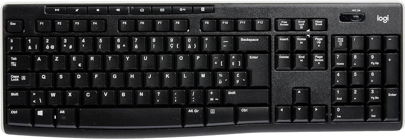 Logitech K270 Kabellose Tastatur für Windows, Belgisches AZERTY-Layout - Schwarz