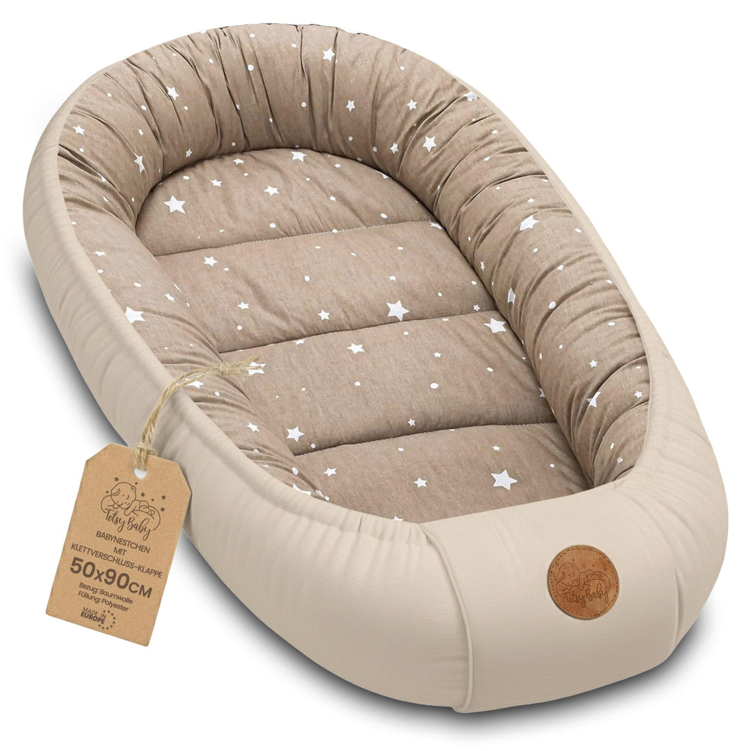 Babynest babynestchen neugeborene 90 x 50 cm baby nestchen tragbar nest für bett kinder kuschelnest