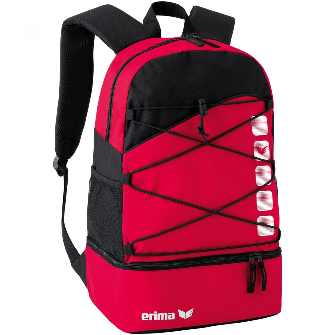 Erima Rucksack Club 5 Multifunktionsrucksack mit Bodenfach Einheitsgrösse Chili Red/Black, Einheitsg