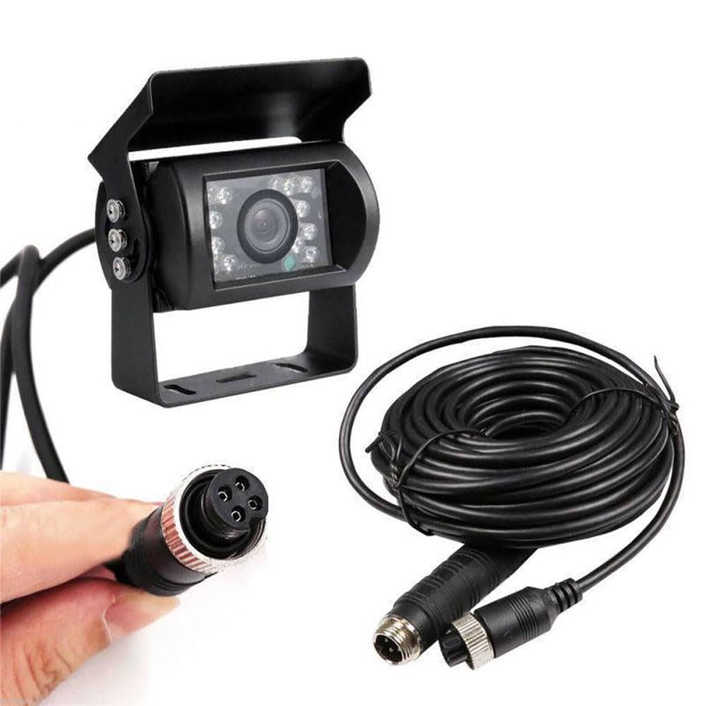 Rückfahrkamera Camecho IR Nachtsicht wasserdichte Rückfahrkamera + 10 Mt 4 Pins Kabel Kit für Auto B