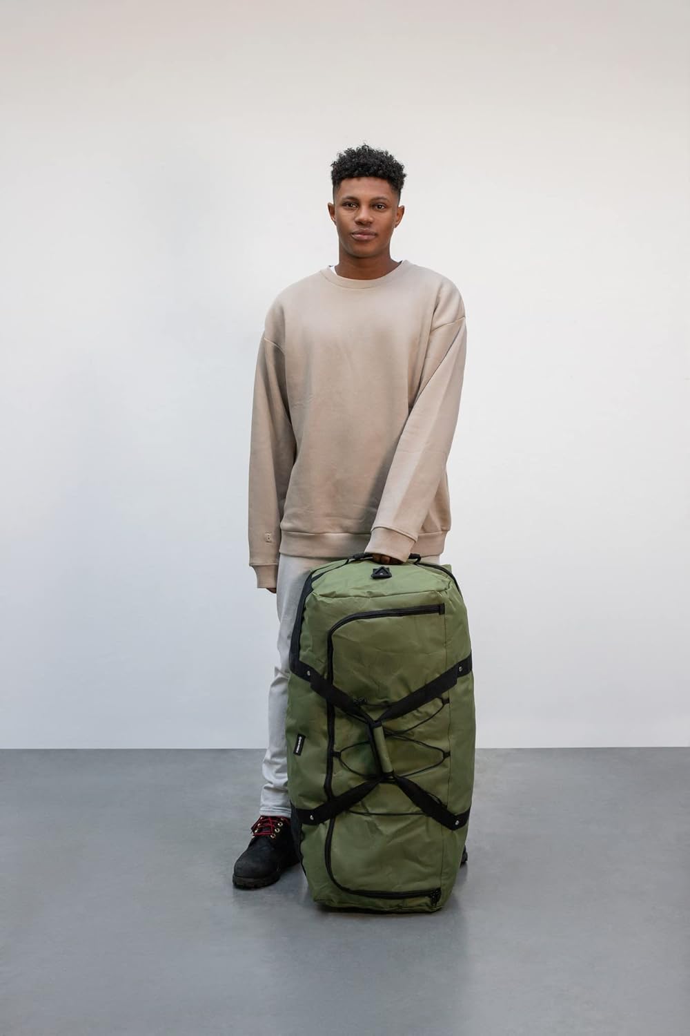 New Rebels® Rollbarer Rollable Trolley - Grosse Wochenendtasche/Sporttasche - 80x40x36cm - Reisetasc