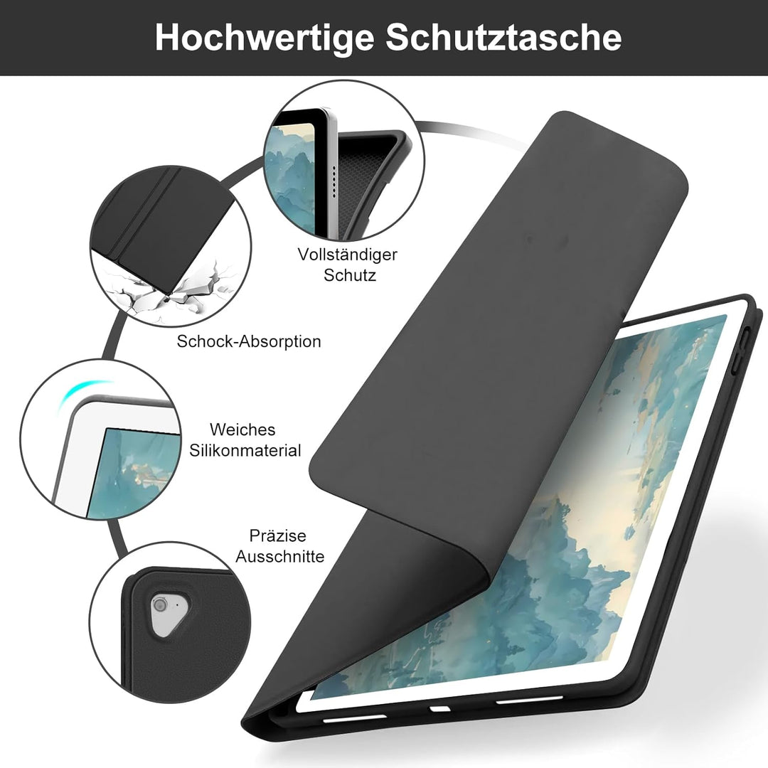 Tastatur Hülle für iPad Pro 12.9 Zoll 1./2. Generation Touchpad/Beleuchtung | Deutsches QWERTZ Layou