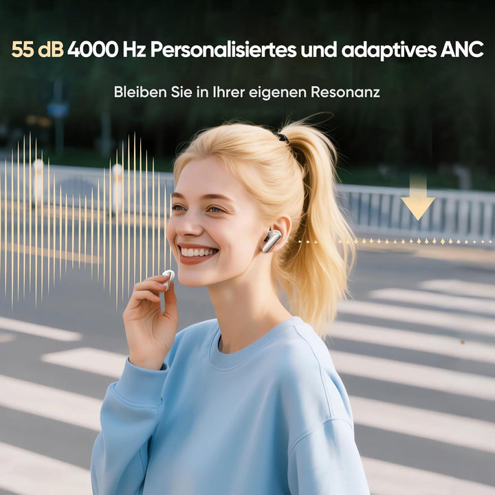 realme Air 7 Pro Kabellose Kopfhörer Bluetooth 5.3 mit AI-Lärmunterdrückung (ANC), 48h+ Akkulaufzeit
