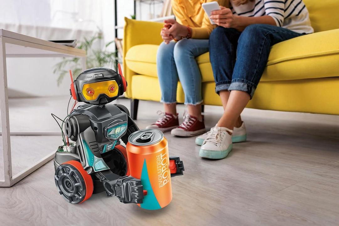 Clementoni Galileo Robotics EVO Roboter - Programmierbarer Spielzeug-Roboter, Bausatz mit 50 Teilen