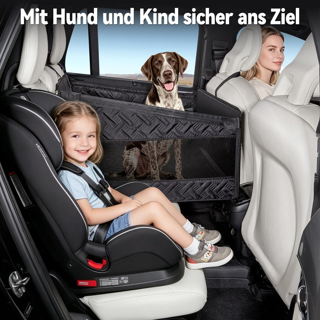 Hunde autositz Rückbank für Mittelgrosse &amp; Grosse Hunde – Sicherheitssitz mit Befestigungsgurt, Ruts