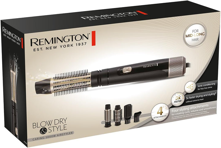 Remington Warmluftbürste [inkl. 4 Aufsätze: 38mm&50mm Rundbürste, Stylingdüse, Flachbürste] Blow Dry
