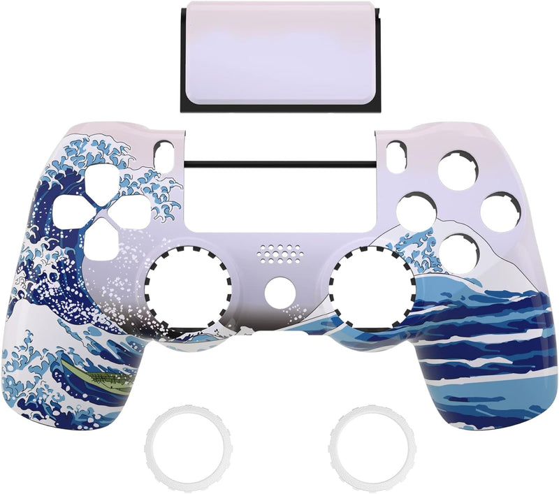 eXtremeRate Ghost Front Hülle&Touchpad&Akzentringe kompatibel mit ps4 Slim Pro Controller, DIY-Ersat