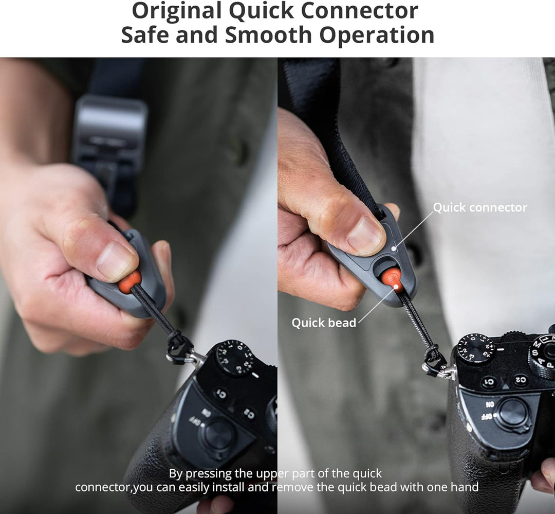 PGYTECH Kameragurt mit Schnellverschluss für Fotografen, verstellbarer Kamera-Schultergurt, Dunkelbl