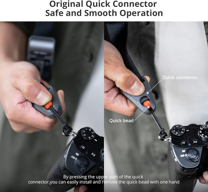 PGYTECH Kameragurt mit Schnellverschluss für Fotografen, verstellbarer Kamera-Schultergurt, Dunkelbl