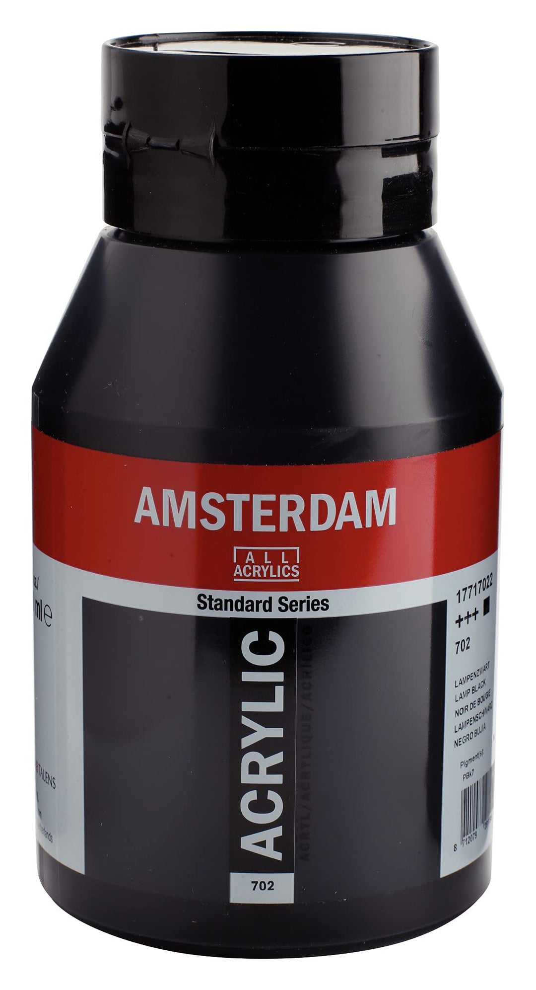 Talens AMSTERDAM Acrylfarben, 1000 ml Flasche, 702 Lampenschwarz
