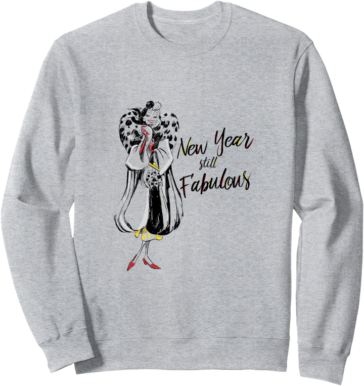 Disney 101 Dalmatians Cruella New Year Still Fabulous Sweatshirt