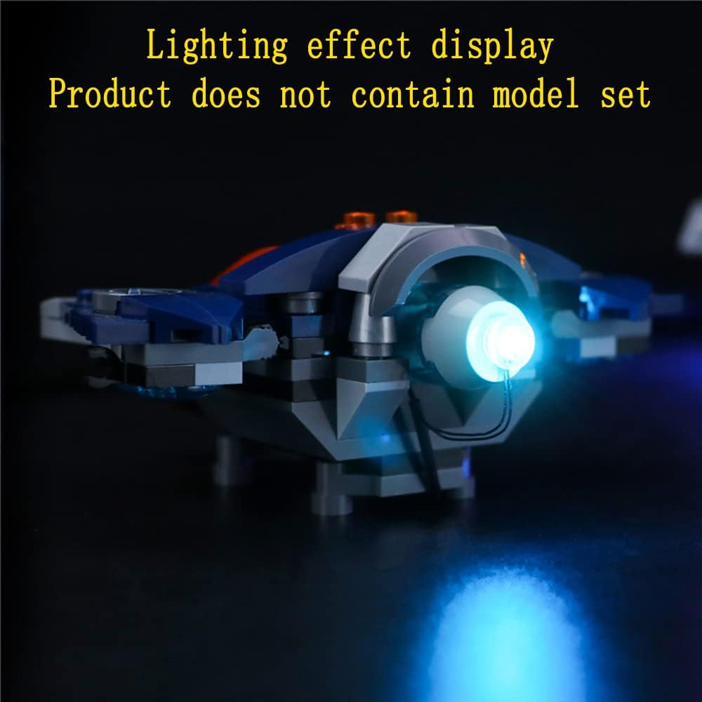 GEAMENT LED Licht-Set Kompatibel mit Lego Avengers Helicarer - Beleuchtungsset für 76153 Baumodell (