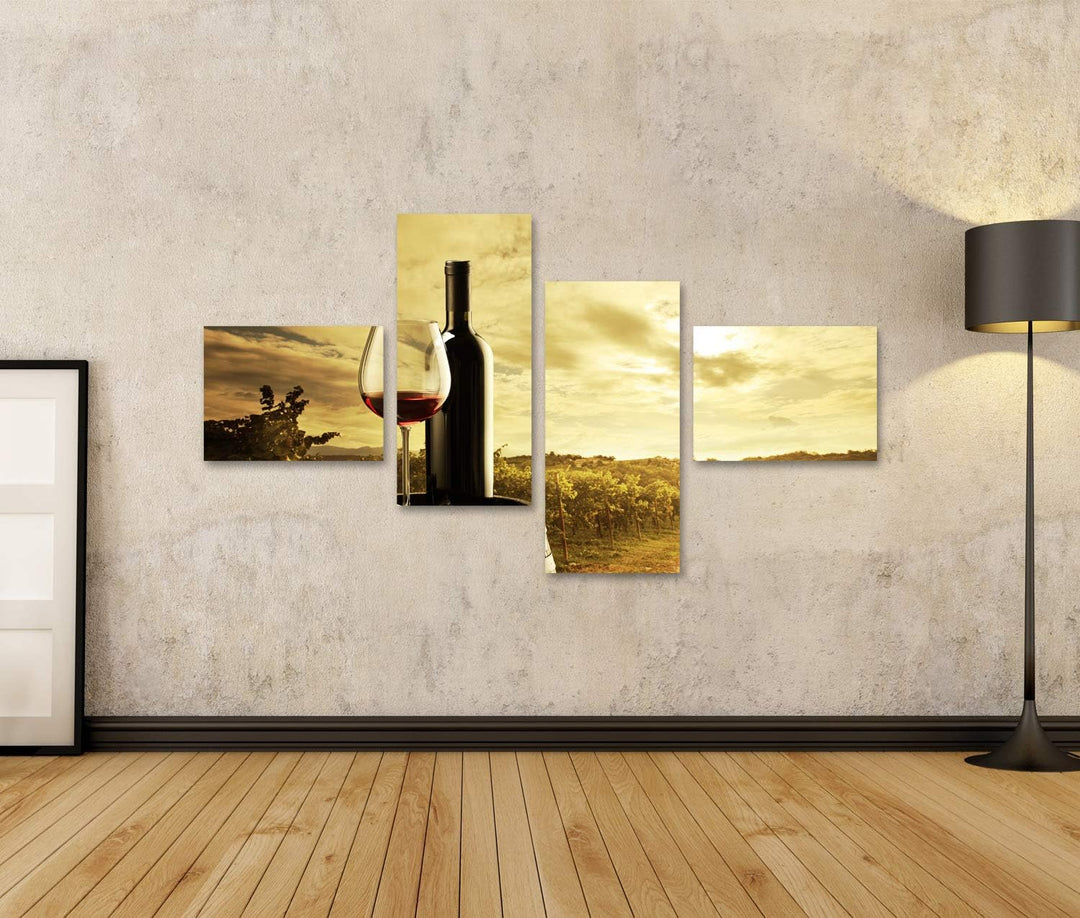 islandburner Bild auf Leinwand Rotweinflasche Und Weinglas Auf Gewölbtem Fass Bilder Wandbilder Post