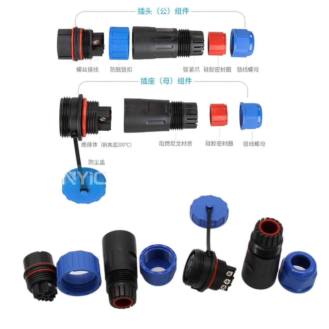 HangTon TY28 3 Pin Lötfrei Luftfahrt Wasserdicht 45A Stecker Männlich Weiblich Kabel Stecker Buchse