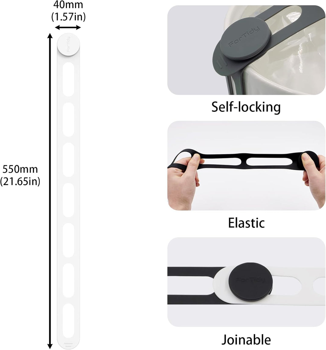 Silikonband für Slow Cooker Deckel, Topf, Bento Box, 55cm Vielseitiges Selbstverriegelungsband zum B