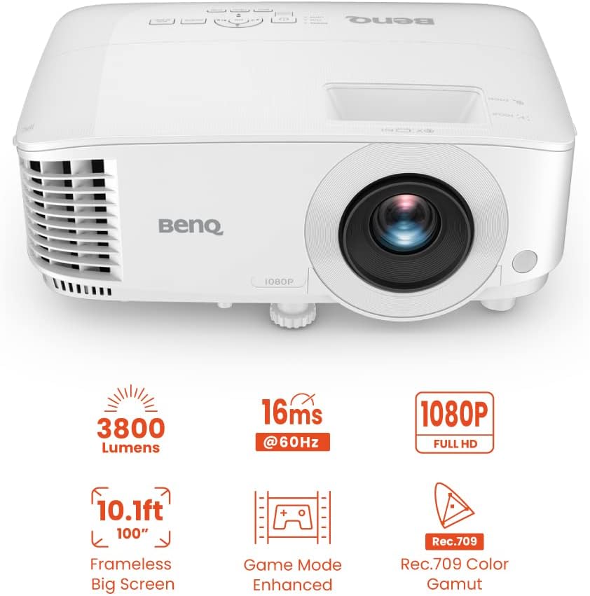 BenQ TH575 1080p DLP Gaming Projektor 3800lm, HDMI, 3D, niedrige Latenzzeit für Spielkonsolen, Weiss